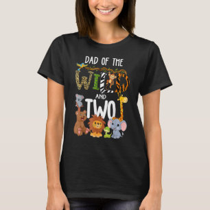 Pap van het wilde Oerwoud en twee dierentuin Birth T-shirt