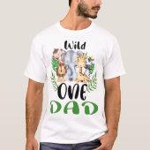 Pap van het Wilde One Zoo Birthday Safari Oerwoud T-shirt (Voorkant)