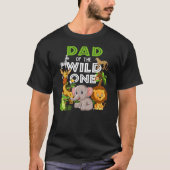 Pap van het Wilde One Zoo Birthday Safari Oerwoud T-shirt (Voorkant)