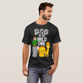 Pap van het Wilde One Zoo Theme Birthday Safari T-shirt (Voorkant volledig)
