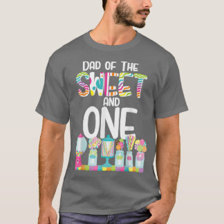 Pap van het zoete en één Snoep thema Birthday Loll T-shirt