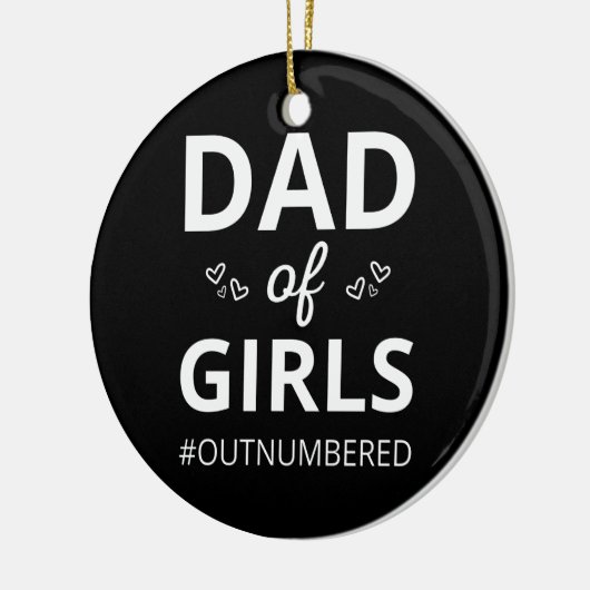 Pap van meisjes die ik niet genummerd heb keramisch ornament (Links)