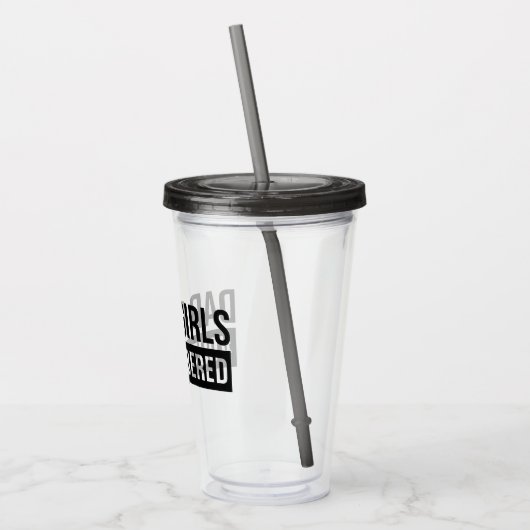 Pap van meisjes #Outnumed Acryl Drinkbeker (Links)