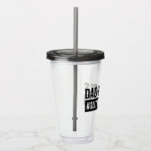 Pap van meisjes #Outnumed Acryl Drinkbeker (Rechts)