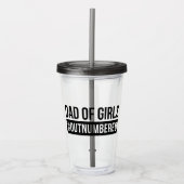 Pap van meisjes #Outnumed Acryl Drinkbeker (Voorkant)