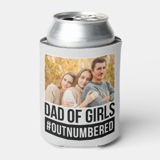 Pap van meisjes #Outnumed Blikjeskoeler (Blikje Voorkant)