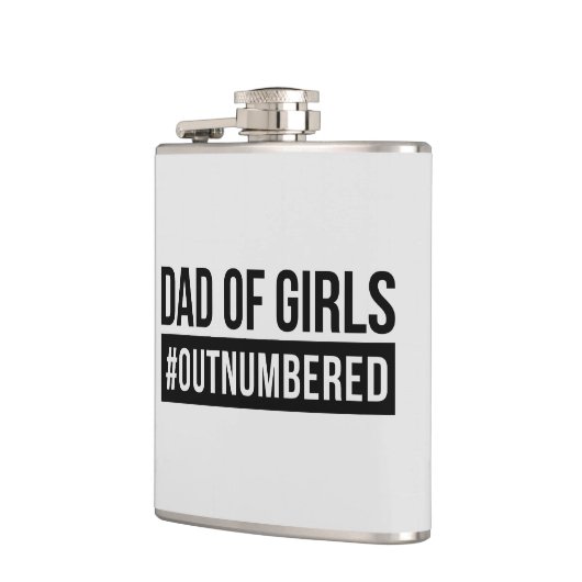 Pap van meisjes #Outnumed Heupfles (Links)