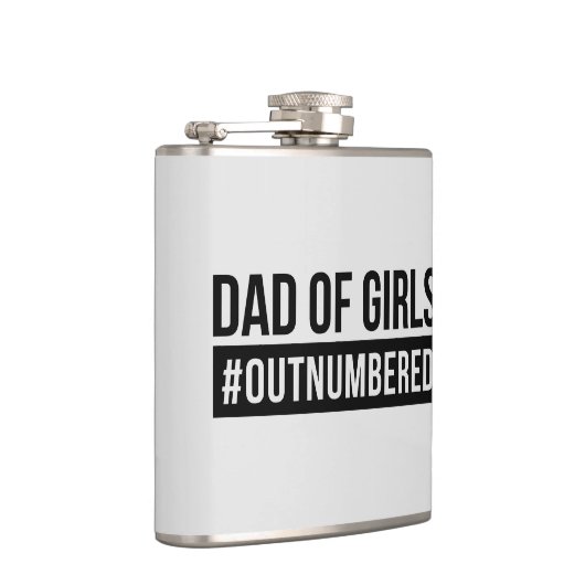 Pap van meisjes #Outnumed Heupfles (Rechts)