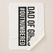 Pap van meisjes #Outnumed Sherpa Deken (Voorkant)