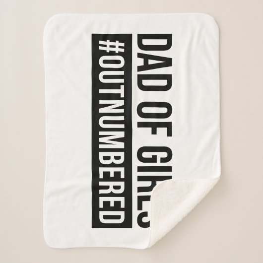 Pap van meisjes #Outnumed Sherpa Deken (Voorkant)