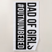 Pap van meisjes #Outnumed Strandlaken (Voorkant)