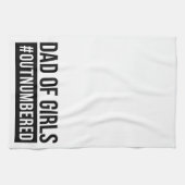 Pap van meisjes #Outnumed Theedoek (Horizontaal)