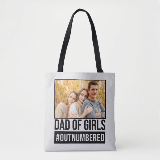 Pap van meisjes #Outnumed Tote Bag (Voorkant)