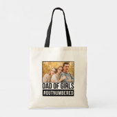 Pap van meisjes #Outnumed Tote Bag (Achterkant)