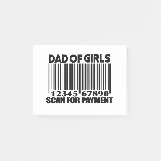 Pap van meisjes Scannen naar betaling Post-it Note (Voorkant)