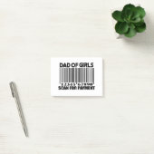 Pap van meisjes Scannen naar betaling Post-it Note (Kantoor)