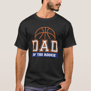 Pap van Rookie 1e Verjaardag Basketbal Thema Match T-shirt