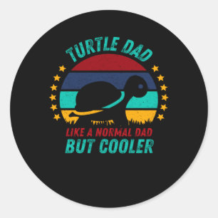 Pap van schildpad - Cool Tortoise Father Gift Ronde Sticker