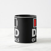 Pap van twee meisjes Funny Fathers Day of Birthday Mok (Midden)