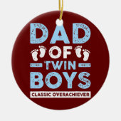 Pap van Twin Boys Classic Overhaalver Funny Twin Keramisch Ornament (Voorkant)