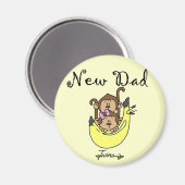 Pap van Twins Boy and Girl Tshirts en Gifts Magneet (Voorkant / Achterkant)