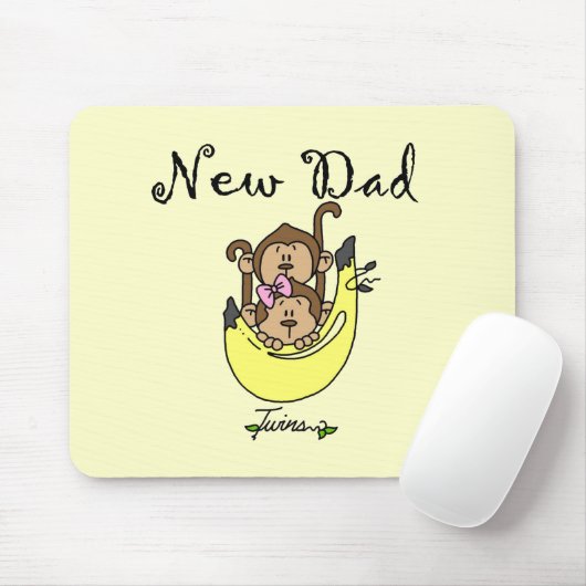 Pap van Twins Boy and Girl Tshirts en Gifts Muismat (Met muis)