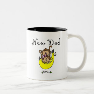 Pap van Twins Boy and Girl Tshirts en Gifts Tweekleurige Koffiemok