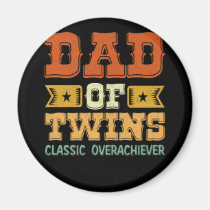 Pap van Twins Classic Overhaalver Vaderdag Magneet