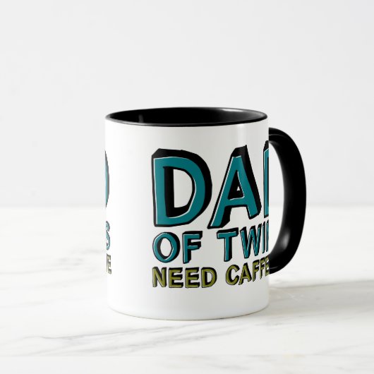 Pap van Twins heeft Caffeine nodig Mok (Voorkant rechts)