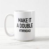 Pap van Twins Mok, pap van Twins Gifts, dubbel pap Koffiemok (Links)