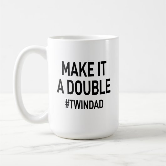 Pap van Twins Mok, pap van Twins Gifts, dubbel pap Koffiemok (Links)