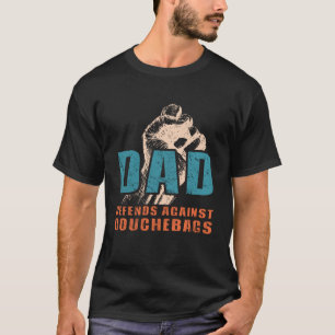 Pap verdedigt de Humor van de Vaderdag van Doucheb T-shirt