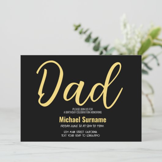Pap Verjaardag Eenvoudige Vaders dag Party Kaart (Staand voorkant)