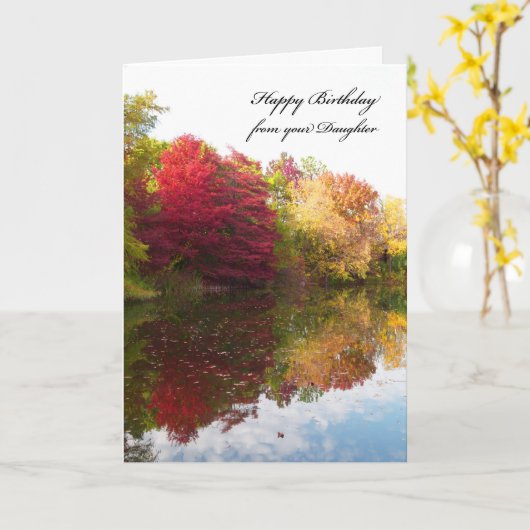 Pap Verjaardag Kaart van Dochter — Herfstscène (Gele Bloem)