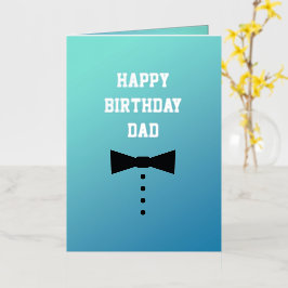 Pap Verjaardag, Zwart Stropdas, Modern, Cool Folie Wenskaart