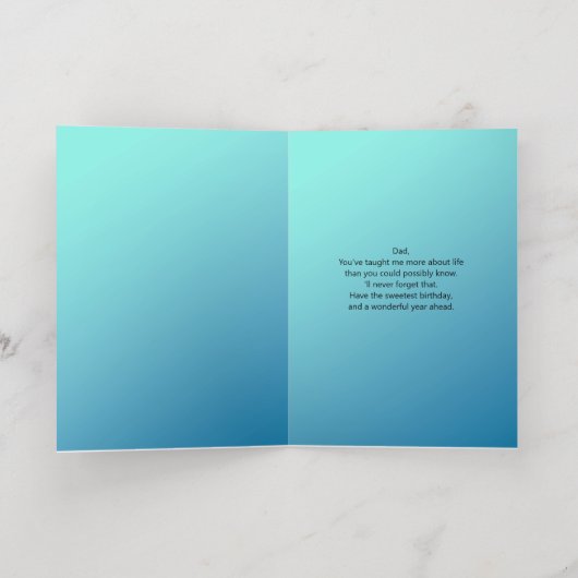 Pap Verjaardag, Zwart Stropdas, Modern, Cool Folie Wenskaart (Binnenlaag)