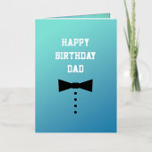 Pap Verjaardag, Zwart Stropdas, Modern, Cool Folie Wenskaart (Voorkant)