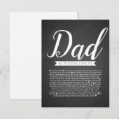 Pap verjaardagskaart om alle redenen die we van je (Voorkant / Achterkant)