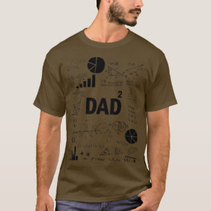 Pap vierkant tweede keer pap Wiskunde tweede krach T-shirt