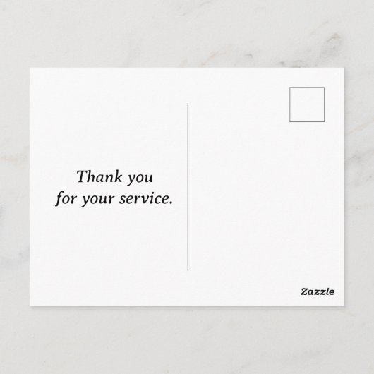 Pap voor het leger briefkaart (Achterkant)