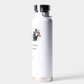 Pap voor ons jullie zijn de wereld 3 Foto Collage Waterfles (Links)