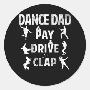 Pap voor vaste schijf dansen Papa voorvader danser Ronde Sticker