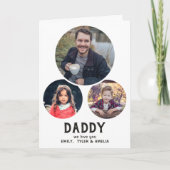Pap, we houden van je 3 Foto's Vader Dag Kaart (Voorkant)