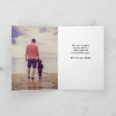 Pap, we houden van je 3 Foto's Vader Dag Kaart (Binnen)
