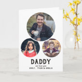Pap, we houden van je 3 Foto's Vader Dag Kaart (Gele Bloem)