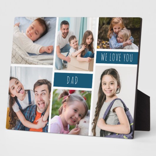 Pap We houden van je foto Collage Fotoplaat (Zijkant)