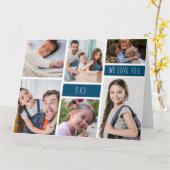 Pap We houden van je foto Collage Kaart (Gele Bloem)