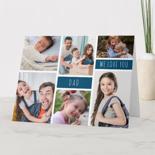 Pap We houden van je foto Collage Kaart (Voorkant)