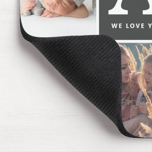 Pap We houden van je foto Collage Muismat (Hoek)