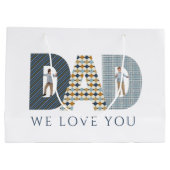 Pap We houden van je foto Gift Bag Groot Cadeauzakje (Achterkant)